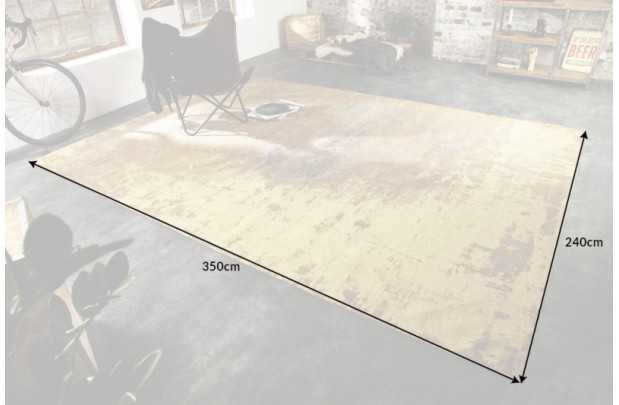 Tapis contemporain de 350x240cm coloris brun rouille