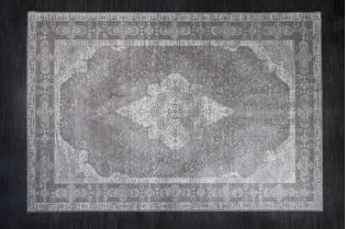 Tapis contemporain de 350x240cm coloris gris clair 2