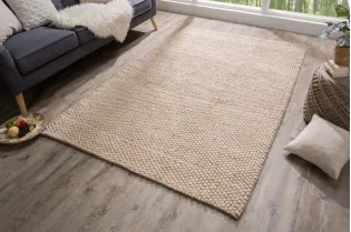 Tapis style rétro de couleur beige de 240x160cm
