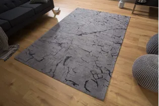 Tapis style rétro de couleur gris de 240x160cm