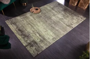 Tapis style rétro de couleur vert beige de 240x160cm