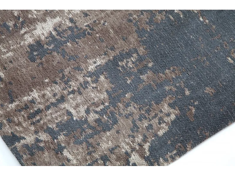 Tapis style rétro de couleur beige gris de 240x160cm