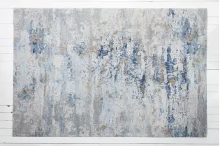 Tapis contemporain de 350x240cm coloris gris bleu 2