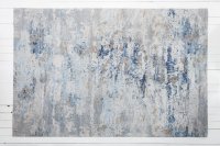 Tapis contemporain de 350x240cm coloris gris bleu