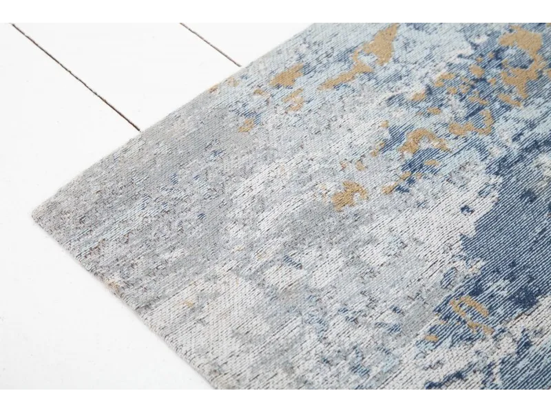 Tapis contemporain de 350x240cm coloris gris bleu