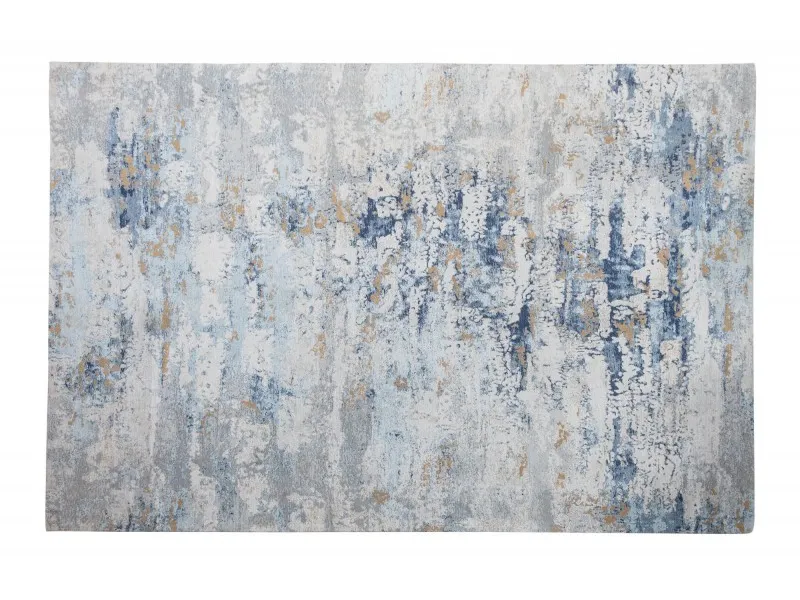Tapis contemporain de 350x240cm coloris gris bleu