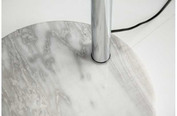 Lampadaire extensible design arc en lin blanc