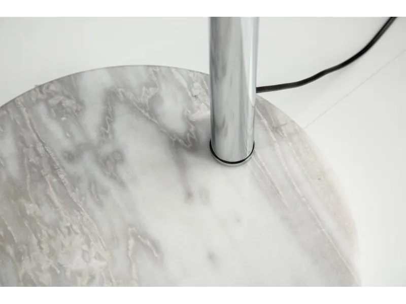 Lampadaire extensible design arc en lin blanc