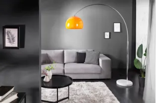 Lampadaire extensible 175-205cm coloris orange 2