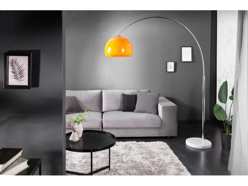 Lampadaire extensible 175-205cm coloris orange