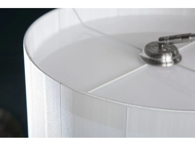 Lampadaire extensible design arc coloris blanc