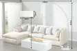 Lampadaire extensible design arc coloris blanc