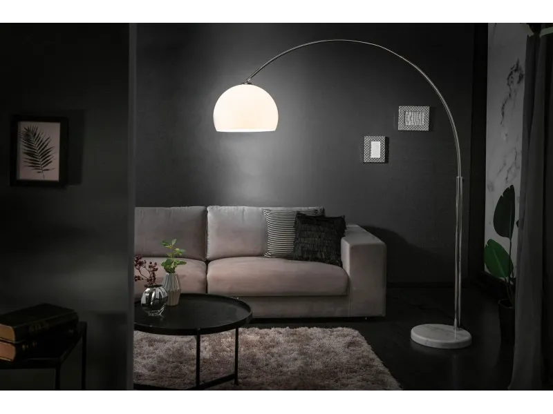 Lampadaire extensible 175-205cm coloris blanc