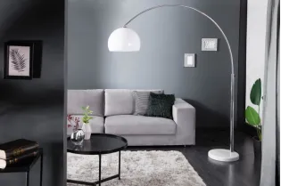 Lampadaire extensible 175-205cm coloris blanc 2