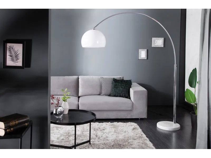 Lampadaire extensible 175-205cm coloris blanc