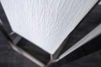 Lampadaire moderne rectangulaire en tissu plissé blanc