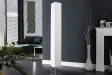 Lampadaire rectangulaire 160cm en tissu de latex plissé blanc