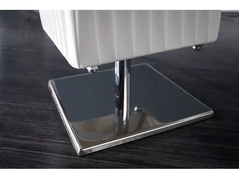 Lampadaire rectangulaire 160cm en tissu de latex plissé blanc