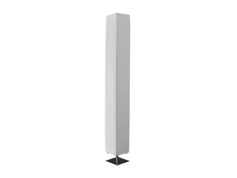 Lampadaire rectangulaire 160cm en tissu de latex plissé blanc