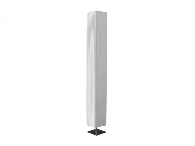 Lampadaire rectangulaire 160cm en tissu de latex plissé blanc