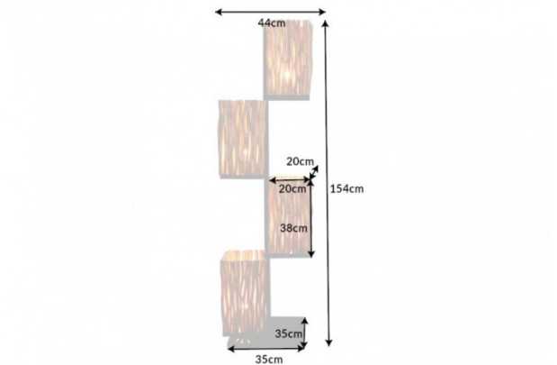 Lampadaire Euphoria 154cm en bois longane