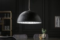Lampe suspendue moderne de 50cm coloris noir et argenté