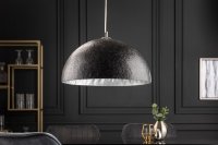 Lampe suspendue moderne de 50cm coloris noir et argenté