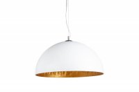 Lampe suspendue 50 cm design "GLOW" coloris blanc et doré