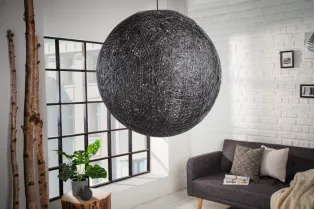 Lampe suspendue 60 cm design "COCOON"  coloris noir
