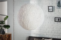 Lampe suspendue 35 cm de design "COCOON" coloris blanc
