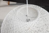 Lampe suspendue 45 cm design "COCOON" coloris blanc