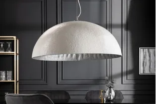 Lampe suspendue 70 cm design en fibre de verre blanc 2