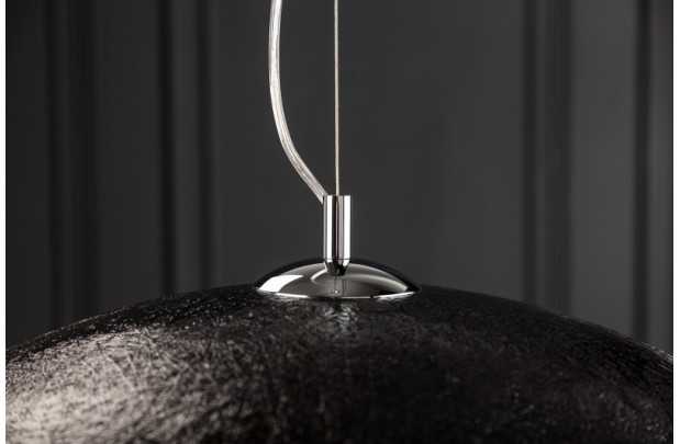 Lampe suspendue 70 cm design GLOW en fibre de verre coloris noir et or