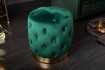 tabouret design baroque capitonné coloris vert foncé et doré tabouret design baroque capitonné coloris vert foncé et doré
