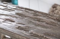 Tabouret 40 cm design en bois coloris gris massif recyclé