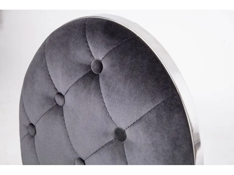 Lot de 2 Chaises style baroque de salle à manger en velours coloris noir