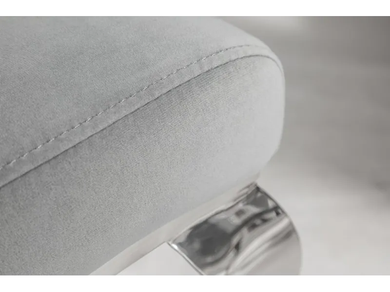 Lot de 2 Chaises de salle à manger design baroque coloris gris argenté