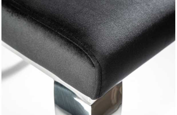 Lot de 2 Chaises de salle à manger design baroque coloris noir