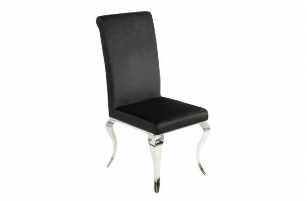 Lot de 2 Chaises de salle à manger design baroque coloris noir