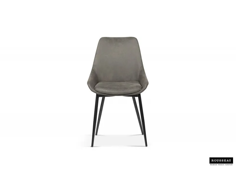 Lot de 2 Chaises de salle à manger design coloris gris