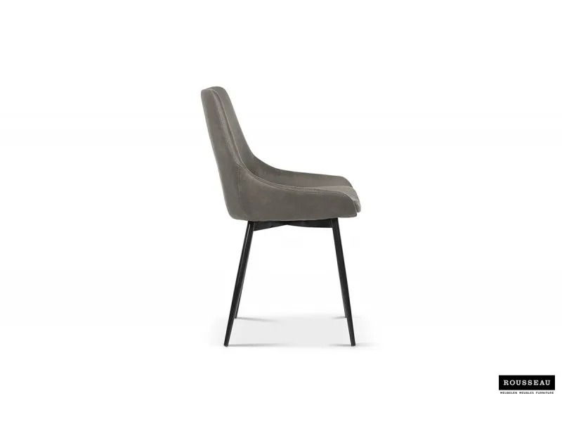 Lot de 2 Chaises de salle à manger design coloris gris