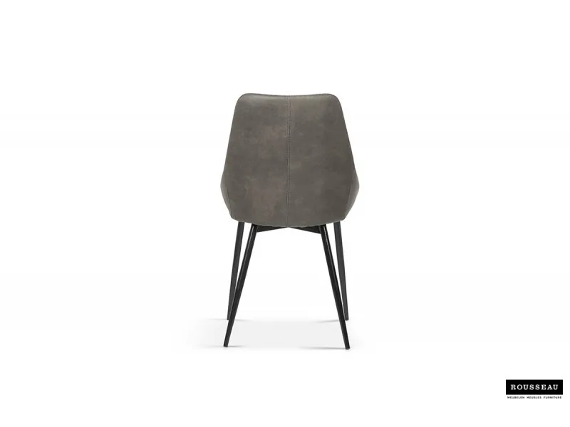 Lot de 2 Chaises de salle à manger design coloris gris