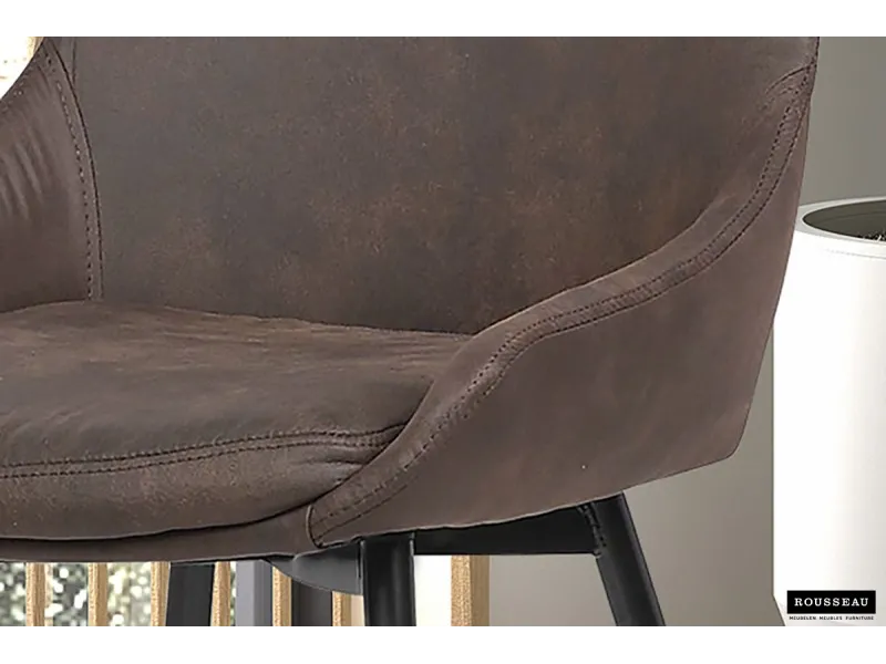 Lot de 2 Chaises de salle à manger design coloris marron