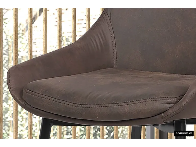 Lot de 2 Chaises de salle à manger design coloris marron