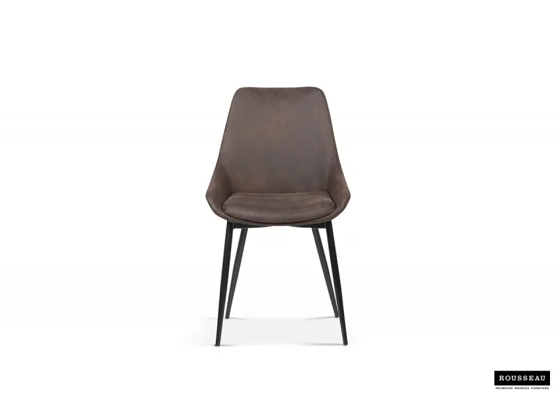 Lot de 2 Chaises de salle à manger design coloris marron