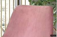 Lot de 2 Chaises de salle à manger en velours coloris rose