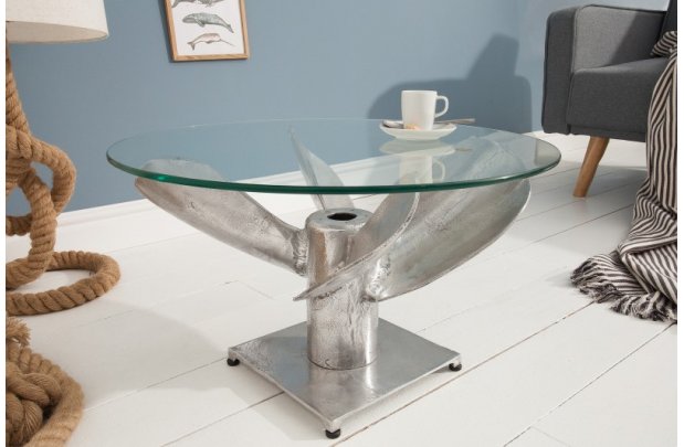 Table basse plateau en verre  60cm