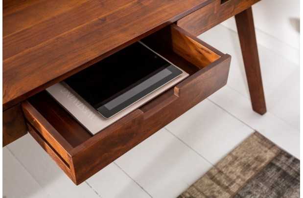 Bureau design en bois massif de 100cm coloris naturel