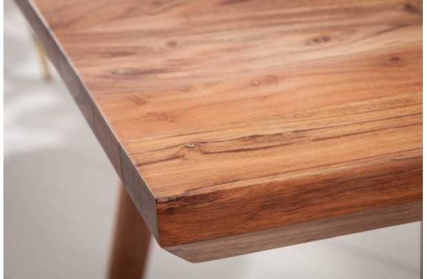 Table à manger design scandinave de 160cm coloris naturel en bois massif