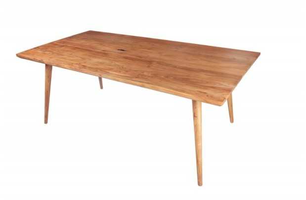 Table à manger design scandinave de 160cm coloris naturel en bois massif